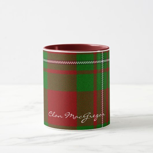 Scottish Clan MacGregor Tartan Designer Tasse (Zentrum)