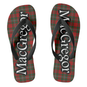 Scottish Clan MacGregor Tartan Flop Flops Flops Badesandalen