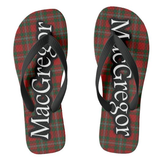 Scottish Clan MacGregor Tartan Flop Flops Flops Badesandalen (Fußbett)