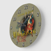 Scottish Clan MacGregor Tartan Große Wanduhr (Winkel)