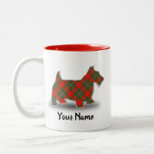 Scottish Clan MacGregor Tartan Scottish Terrier Zweifarbige Tasse (Links)