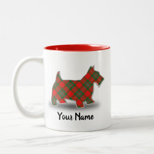Scottish Clan MacGregor Tartan Scottish Terrier Zweifarbige Tasse (Links)