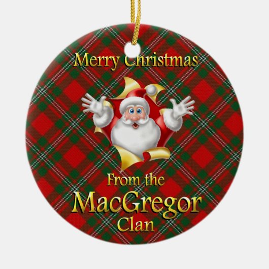 Scottish Clan MacGregor Weihnachtsdekoration Keramik Ornament (Vorne)