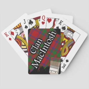 Scottish Clan MacIntosh Tartan Paint Brush Spielkarten