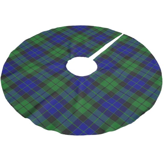 Scottish Clan MacKay Tartan Polyester Weihnachtsbaumdecke (Schrägansicht)