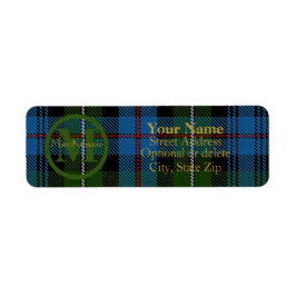 Scottish Clan MacKenzie Tartan Gold Name-Initial