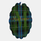 Scottish Clan MacKenzie Tartan Gold Name-Initial Ornament Karte (Rechts)