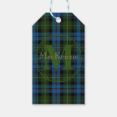 Scottish Clan MacKenzie Tartan Gold Name/Monogram Geschenkanhänger (Vorderseite)
