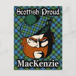 Scottish Clan MacKenzie Tartan Postcard Postkarte