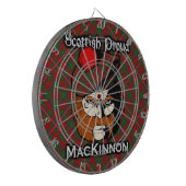 Scottish Clan MacKinnon Tartan Dartboard Dartscheibe (Vorderseite Links)