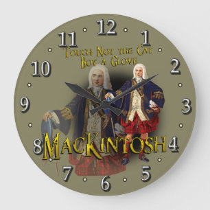 Scottish Clan MacKintosh Tartan Große Wanduhr