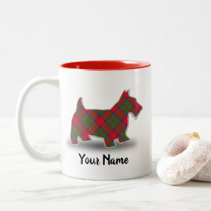 Scottish Clan MacKintosh Tartan Scottish Terrier Zweifarbige Tasse