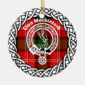 Scottish Clan Mackintosh Tartan und Wappen Keramik Ornament (Vorne)