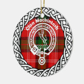 Scottish Clan Mackintosh Tartan und Wappen Keramik Ornament (Links)