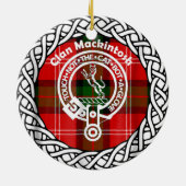 Scottish Clan Mackintosh Tartan und Wappen Keramik Ornament (Hinten)