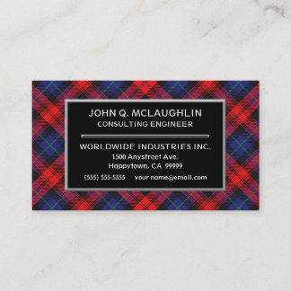 Scottish Clan MacLachlan Tartan Kariert Visitenkarte