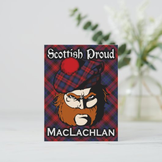 Scottish Clan MacLachlan Tartan Postcard Postkarte (Stehend Vorderseite)