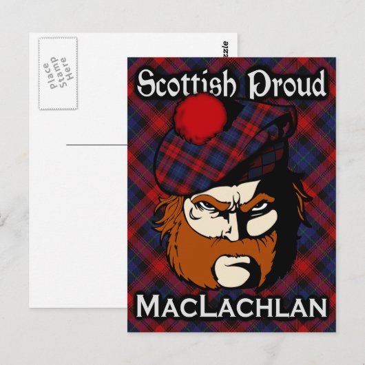 Scottish Clan MacLachlan Tartan Postcard Postkarte (Vorne/Hinten)