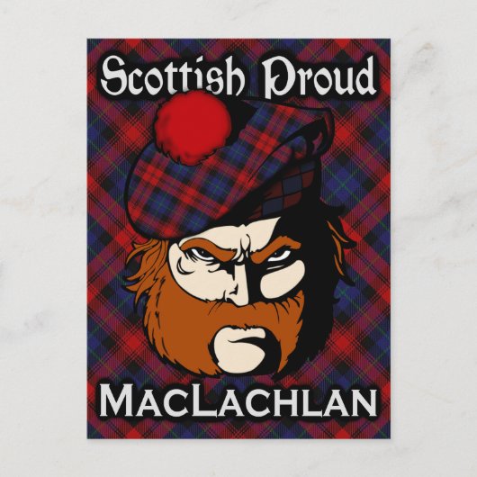 Scottish Clan MacLachlan Tartan Postcard Postkarte (Vorderseite)