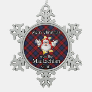 Scottish Clan MacLachlan Weihnachtsdekoration Schneeflocken Zinn-Ornament