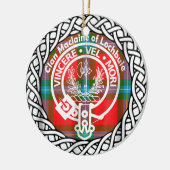 Scottish Clan Maclaine of Lochbuie Tartan and Cres Keramik Ornament (Links)