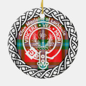 Scottish Clan Maclaine of Lochbuie Tartan and Cres Keramik Ornament (Hinten)