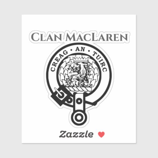 Scottish Clan MacLaren Wappen Abzeichen Sticker (Blatt)