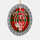 Scottish Clan Maclea Tartan und Wappen Keramik Ornament (Rechts)