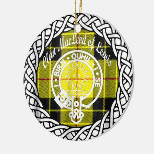 Scottish Clan MacLead Of Lewis Tartan und Wappen Keramik Ornament (Links)
