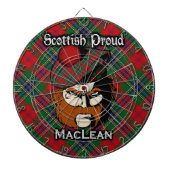Scottish Clan MacLean Tartan Dartboard Dartscheibe (vorne)