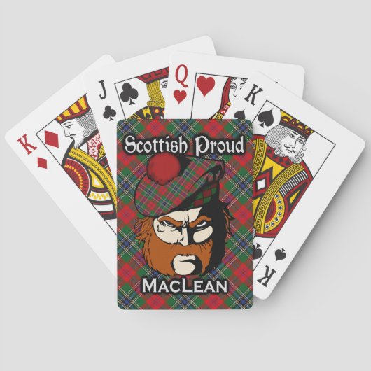 Scottish Clan MacLean Tartan Deck Spielkarten (Rückseite)