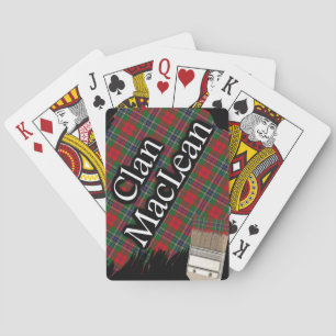 Scottish Clan MacLean Tartan Paint Brush Spielkarten