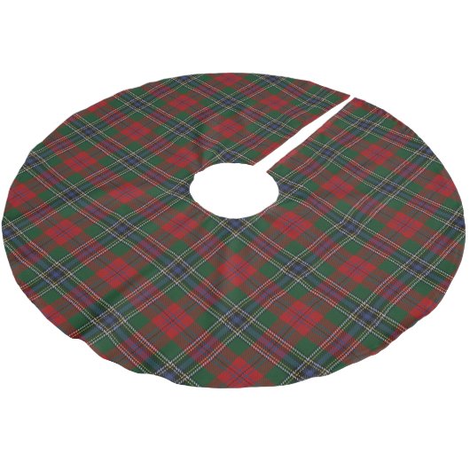 Scottish Clan MacLean Tartan Polyester Weihnachtsbaumdecke (Schrägansicht)
