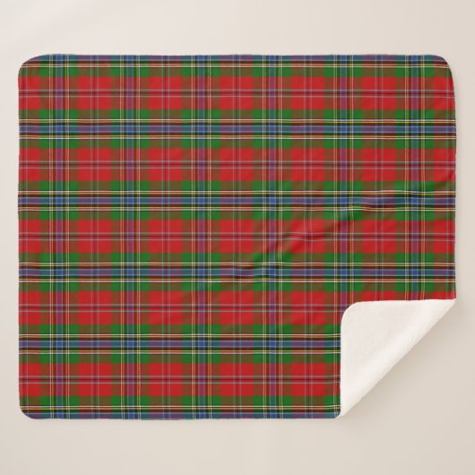 Scottish Clan MacLean von Duart Tartan Kariert Sherpadecke (Vorderseite (Horizontal))