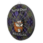 Scottish Clan MacLellan Tartan Dartboard Dartscheibe (Vorderseite rechts)