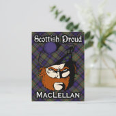 Scottish Clan MacLellan Tartan Postcard Postkarte (Stehend Vorderseite)