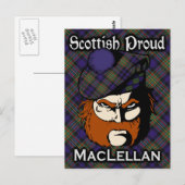 Scottish Clan MacLellan Tartan Postcard Postkarte (Vorne/Hinten)