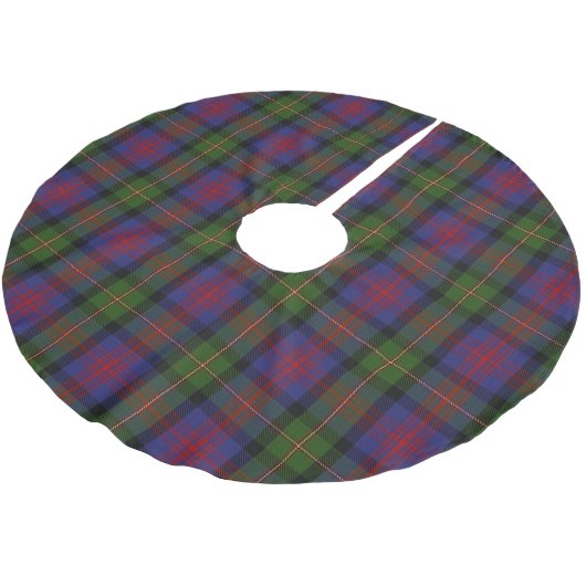 Scottish Clan MacLennan Tartan Polyester Weihnachtsbaumdecke (Schrägansicht)