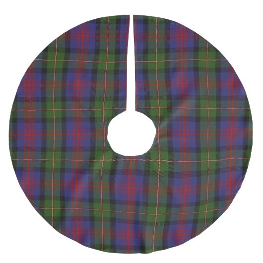 Scottish Clan MacLennan Tartan Polyester Weihnachtsbaumdecke (Vorderseite)
