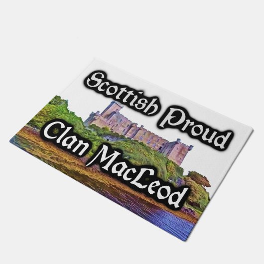 Scottish Clan MacLeod Dunvegan Castle Welcome Mat Fußmatte (Schrägansicht)