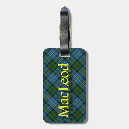 Scottish Clan MacLeod Gepäck Tag Gepäckanhänger (Rückseite vertikal)