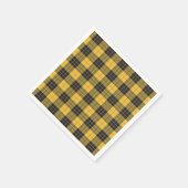 Scottish Clan MacLeod of Lewis Yellow Black Tartan Serviette (Ecke)