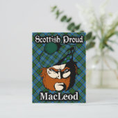 Scottish Clan MacLeod Tartan Postcard Postkarte (Stehend Vorderseite)