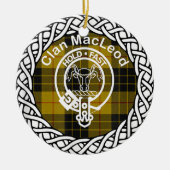 Scottish Clan MacLeod Tartan und Wappen Keramik Ornament (Vorne)