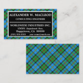 Scottish Clan MacLeod von Harris Tartan Kariert Visitenkarte (Vorne/Hinten)