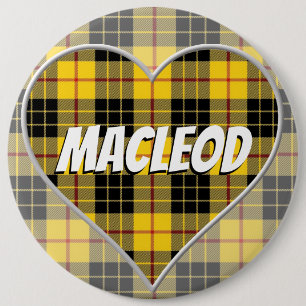 Scottish Clan MacLeod von Lewis Liebe Tartan Heart Button