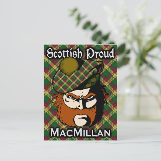 Scottish Clan MacMillan Tartan Postcard Postkarte (Stehend Vorderseite)
