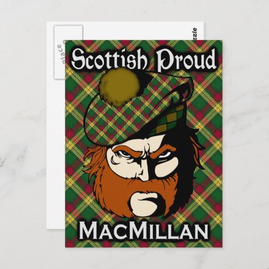 Scottish Clan MacMillan Tartan Postcard Postkarte (Vorne/Hinten)