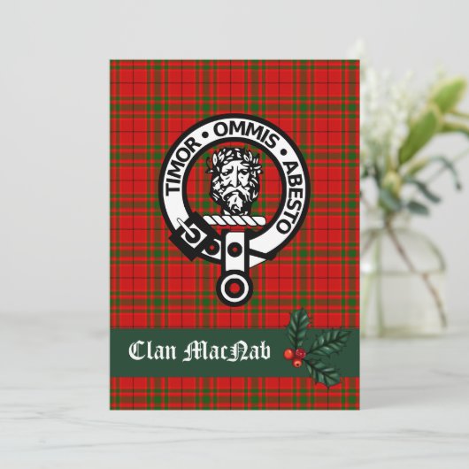 Scottish Clan MacNab Weihnachtskarte (Stehend Vorderseite)