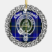 Scottish Clan Macneil Tartan and Crest Keramik Ornament (Vorne)